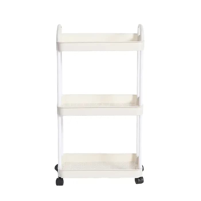 Chariot utilitaire roulant en plastique avec poignée, chariot de rangement pour bureau, salon, cuisi