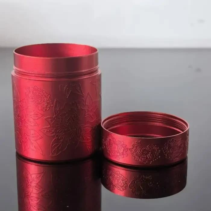 Boîte à thé portable mini épaissie en aluminium