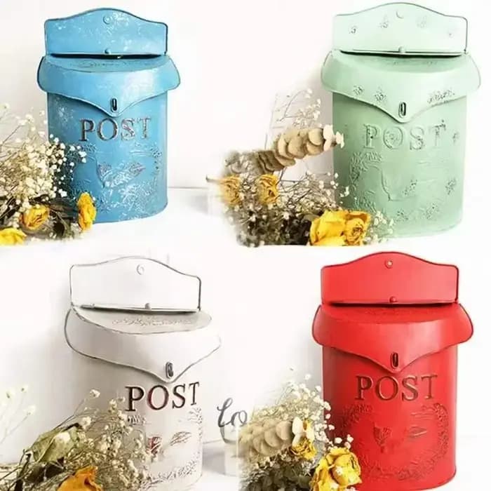 Boîte aux lettres murale en fer forgé en métal de Style européen