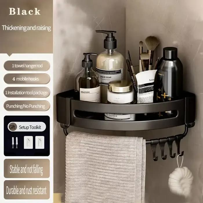 Étagère murale triangulaire pour salle de bain et WC, support de rangement pour douche, shampoing, p
