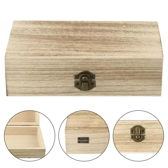 Boîte cadeau et rangement rectangulaire créative en bois massif