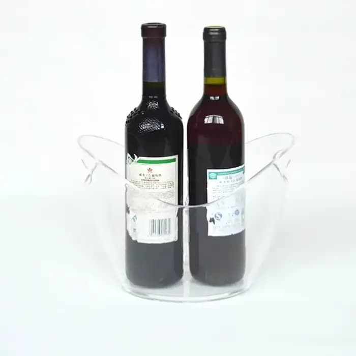 Nouveau seau de stockage de glaçons en plastique transparent 4L/8L ou bouteilles de Champagne refroidisseur de glace décor de Bar pour la cuisine à la maison Bar café utilisation