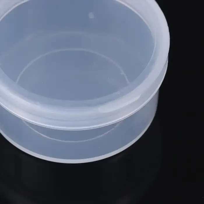 Petite Boîte de Rangement Ronde en Plastique Transparent