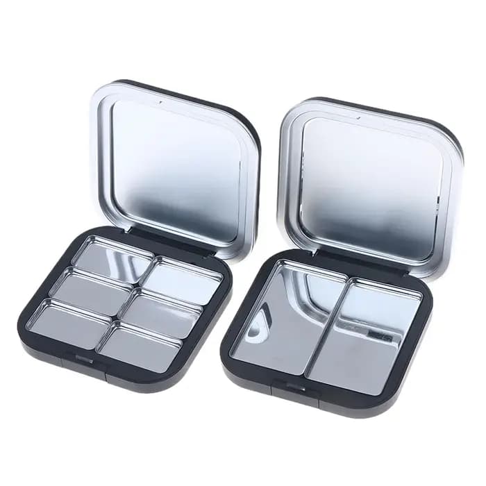 Palette de maquillage carrée vide à aspiration magnétique avec miroir