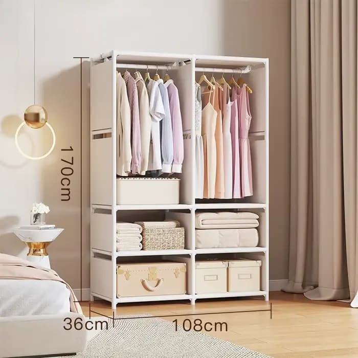 Nouvelle armoire de chambre à coucher, montage simple, économique, robuste, durable, idéale pour app