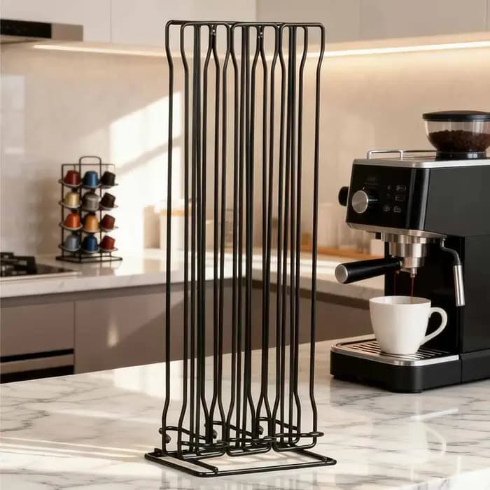 Support de rangement pour capsules de café en fer (60 capsules)