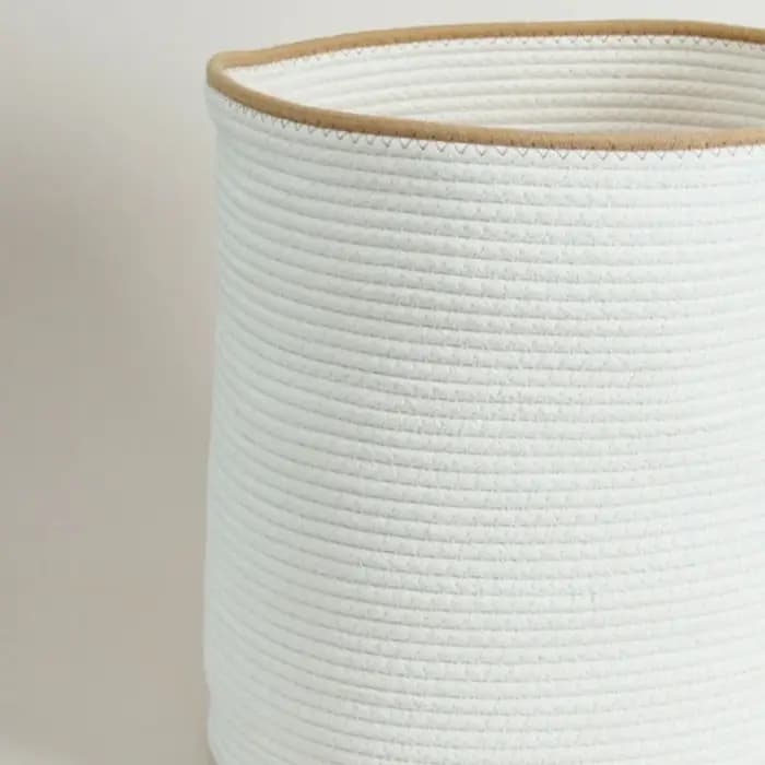 Panier de rangement en corde de coton tressé à la main - Organisateur de chambre d'enfant pour les essentiels de bébé