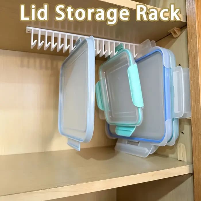 Support de rangement pour couvercles, support multi-fentes pour couvercles sous l'armoire, étagère de cuisine, organisateur d'évier, disponible avec 5 crochets/10 crochets/19 crochets