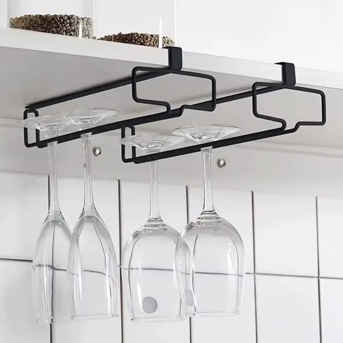 Support de rangement suspendu sans perçage pour verres à vin