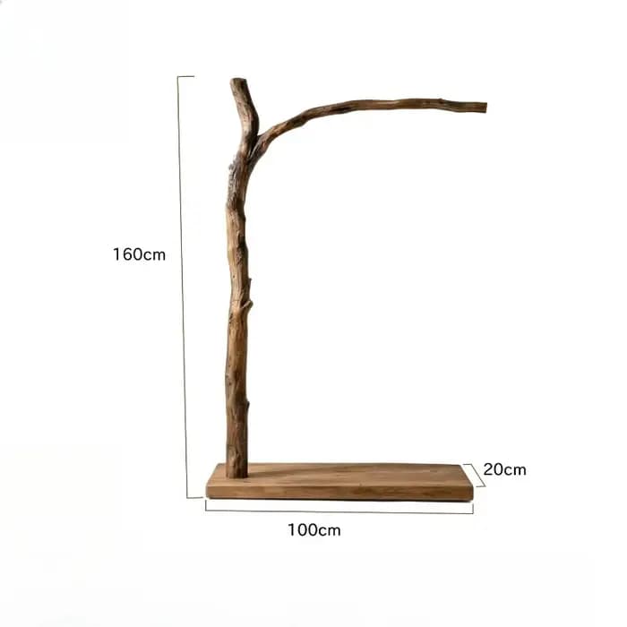 Porte-vêtements de luxe en bois pour salon