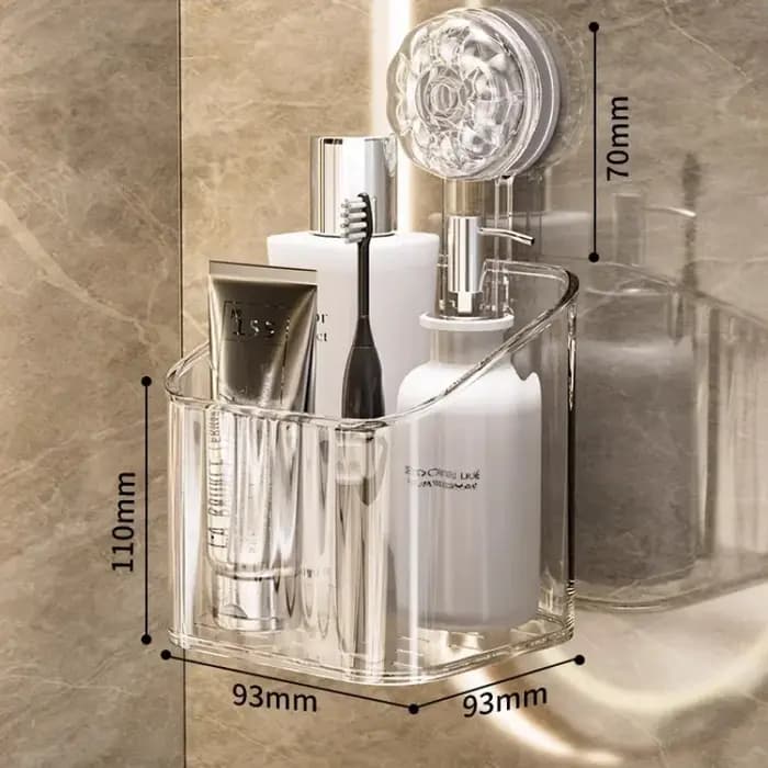 Étagère de salle de bain multifonctionnelle avec ventouse