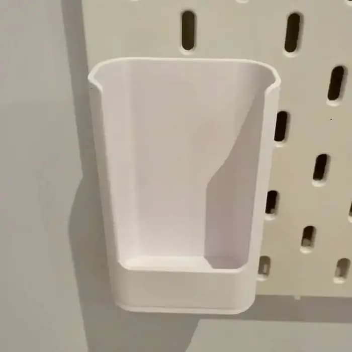Boîte de rangement pour télécommandes compatible avec le support mural Skadis Pegboard, organiseur de télécommandes TV et climatisation