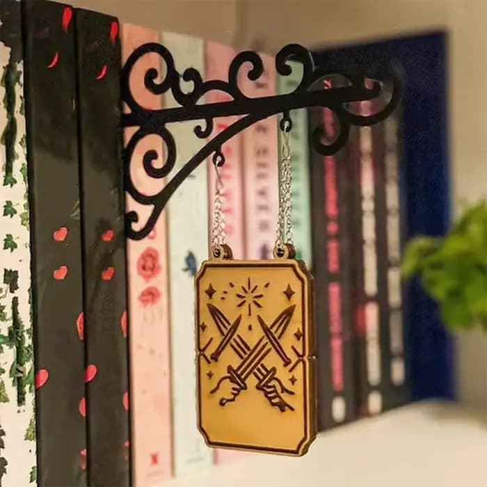 Panneau de séparation de livre en fer et bois, décoration de bibliothèque de maison, étagère murale, Type de livre, Classification d'étiquettes artistiques, accessoires d'intérieur