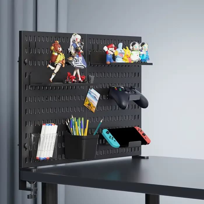 Système de rangement Pegboard pour bureau de gaming