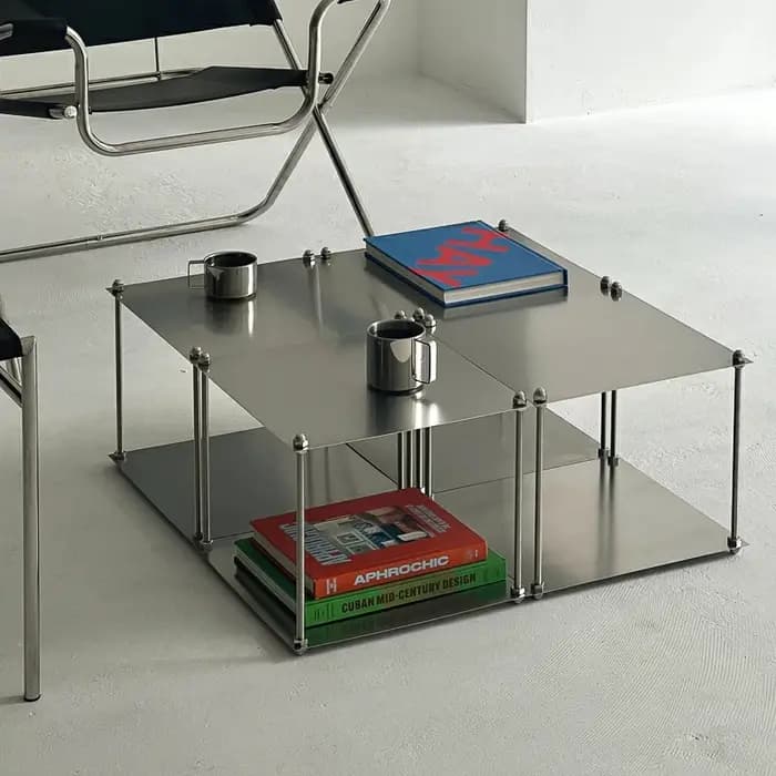 Support de rangement modulaire en métal autoportant