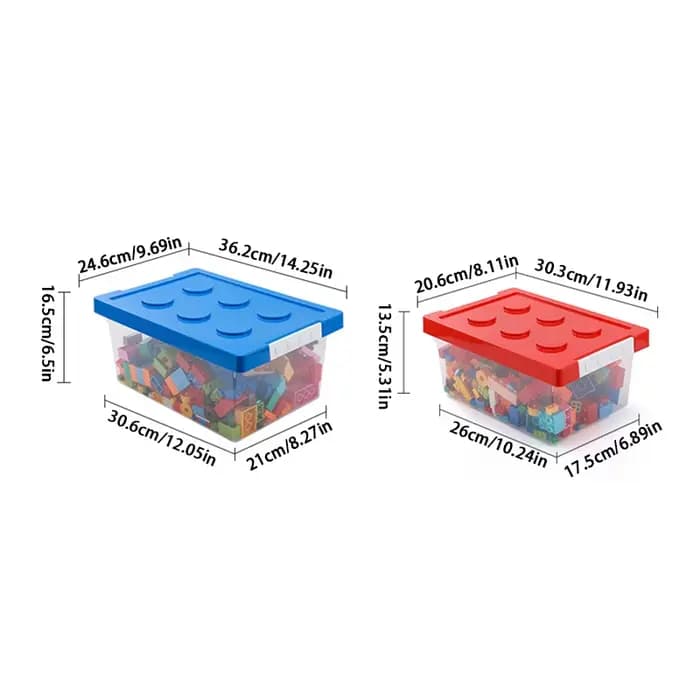 Boîte de rangement de blocs de construction pour enfants