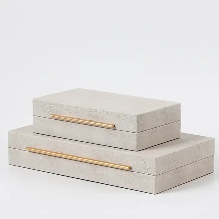 Boîte de rangement en cuir pour chambre à coucher
