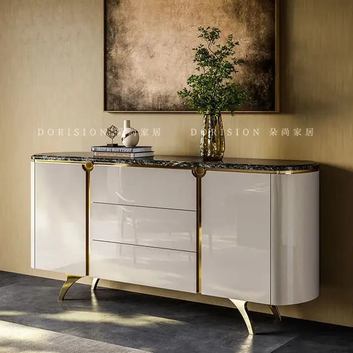 Meubles de salon de luxe en bois : armoires