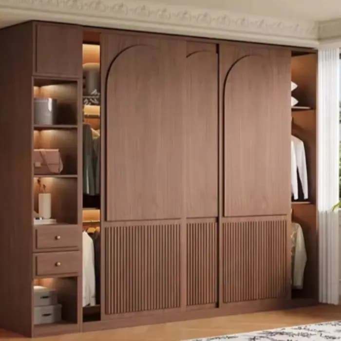 Armoires coulissantes de luxe, rangement d'angle pour chambre à coucher, armoires en bois, meuble de rangement, étagère, meubles de chambre et de salon