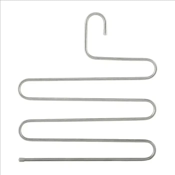 1/2pcs Porte-pantalons en acier inoxydable multi-niveaux antidérapant en forme de S pour rangement d
