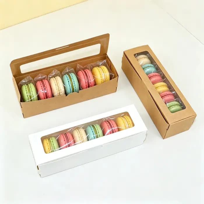 Boîtes cadeaux en papier Kraft avec fenêtre