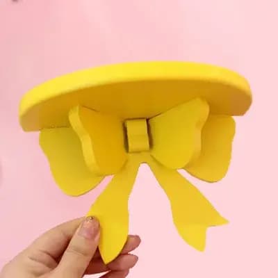 Étagères de chambre à coucher à nœud rose Kawaii japonais, rangement mural en bois cosmétique, décoration de chambre à cœur girly T1, étagère murale