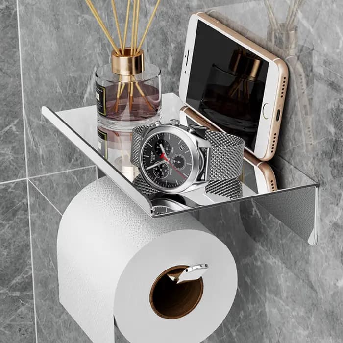 Porte-papier hygiénique avec téléphone portable