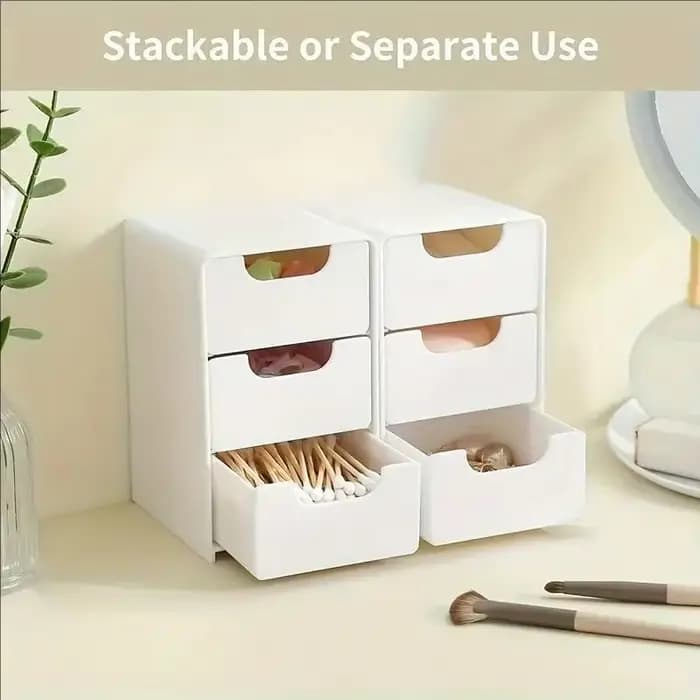Organisateur de bureau à 3 niveaux avec tiroirs