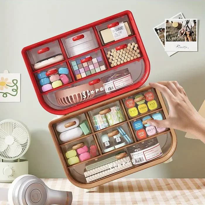 Nouvelle boîte de rangement de bureau pour bijoux et articles divers