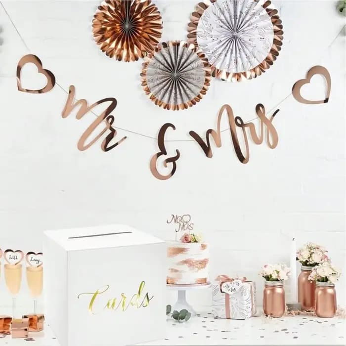 Boîte à cartes de mariage blanche et noire pour fournitures de fête
