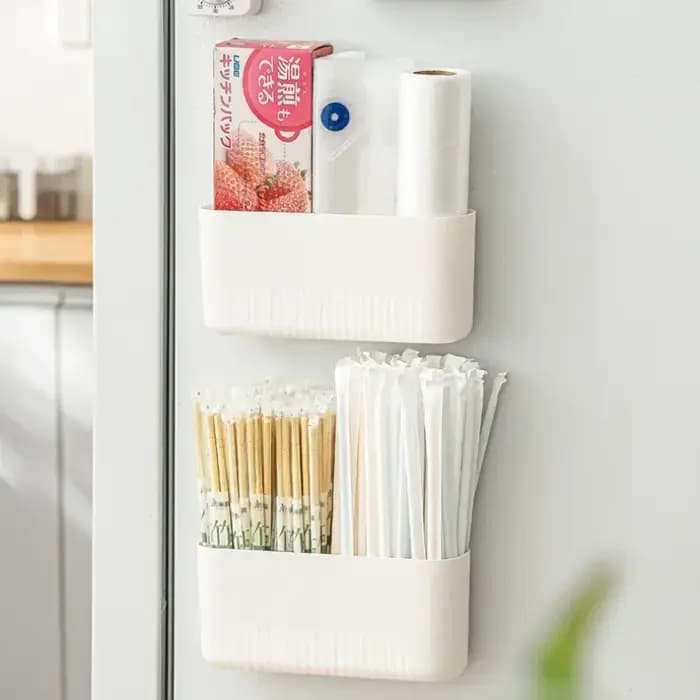Boîte de rangement murale non perforée pour réfrigérateur domestique