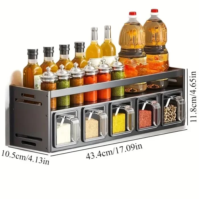 Ensemble de rangement mural pour épices de cuisine