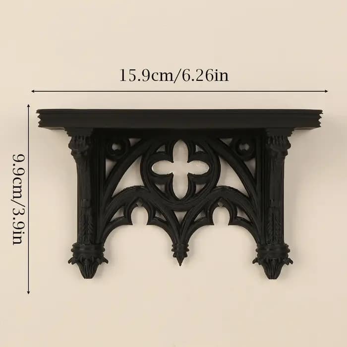 Étagère murale sculptée tête de bête style gothique transfrontalier pour rangement et décoration mur