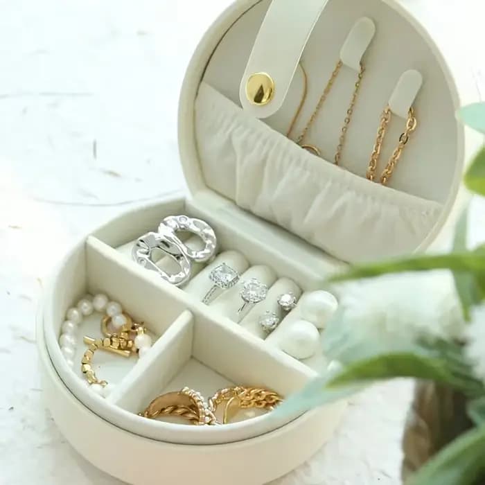 Boîte à bijoux personnalisée 1 pièce - Étui de voyage personnalisé avec nom