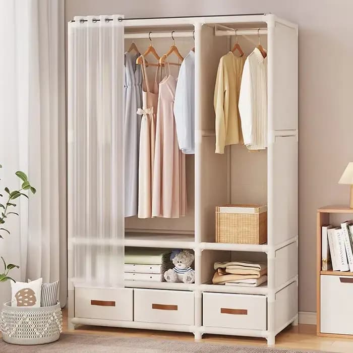 Armoire pliable de grande capacité pour dortoir et chambre à coucher