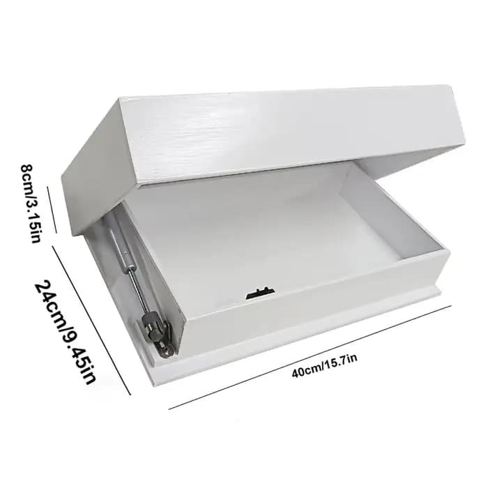 Étagère murale en bois avec compartiment secret