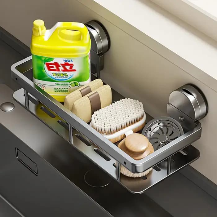 Étagère de salle de bain à ventouse sans perçage
