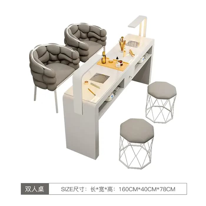 Étagère intégrée bureaux à ongles fournitures de rangement aspirateur