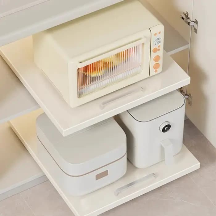 Étagère extractible de cuisine chromée réglable