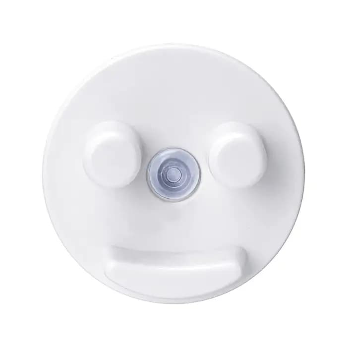Porte-éponge à ventouse avec visage souriant, éponges rondes, accessoires d'évier de cuisine