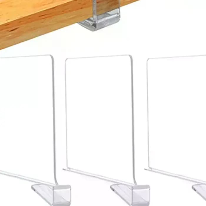 Diviseurs d'étagère en acrylique pour organisateurs de placards avec étagères en bois