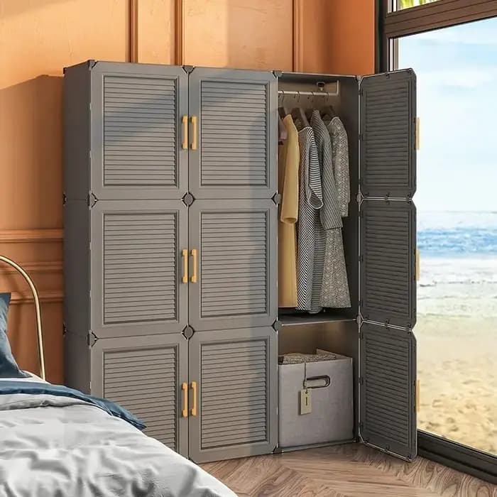 Armoire de Rangement Pliable et Anti-Poussière