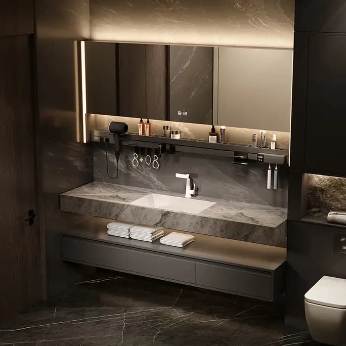 Vanité combinée d'armoire de salle de bain