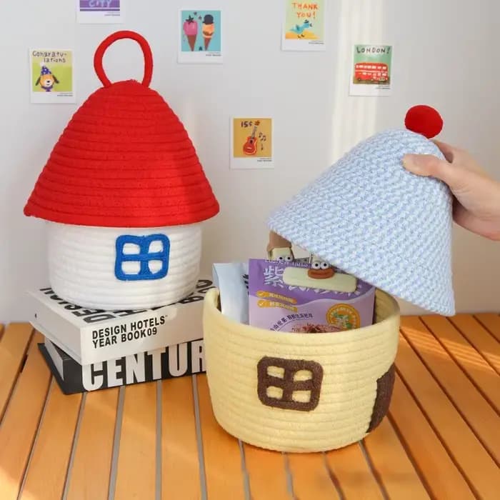Nouveau panier de rangement mignon bureau divers cosmétiques boîte