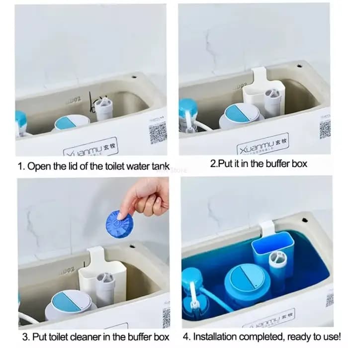 Étagère de rangement suspendue pour distributeur de nettoyant WC – Fixation adhésive