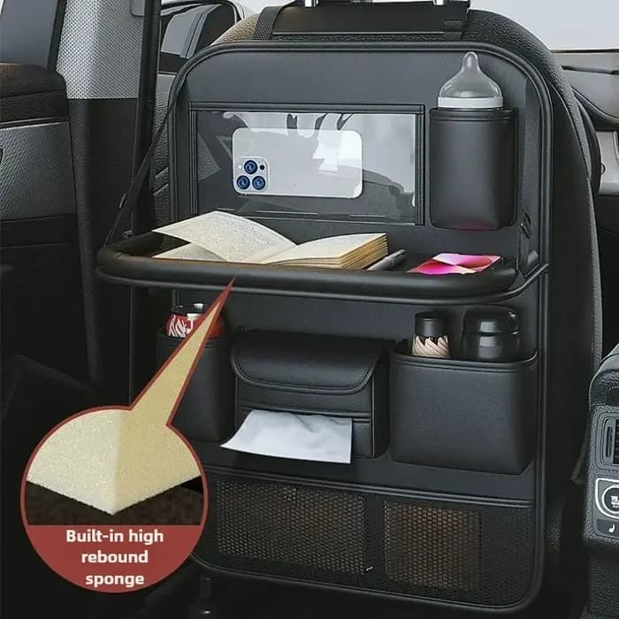 Support de rangement pour dossier de siège de voiture, sac de rangement pour dossier de siège, petite table pliante pour rangement arrière de voiture, accessoires pour essentiels de voiture