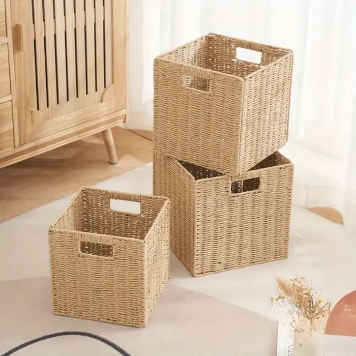 Panier de rangement pliable en forme de cube