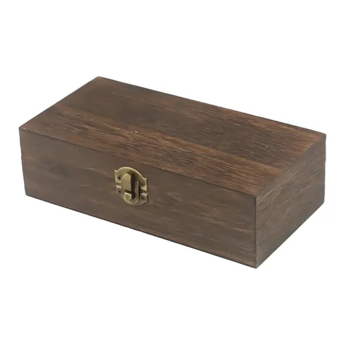 Boîte de rangement rectangulaire en bois pour magasin de thé