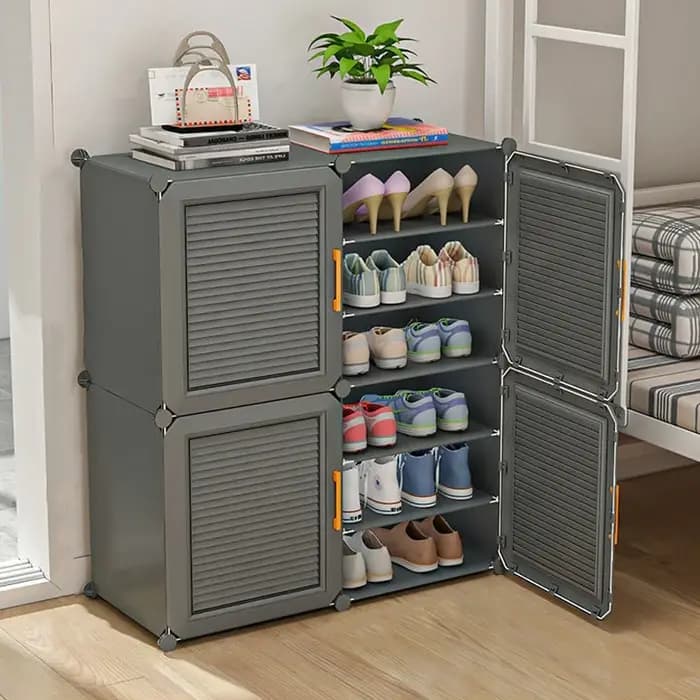 Meuble de Rangement Multicouche pour Chaussures, Meuble T1, Chambre à Coucher, Couloir, Maison Moder