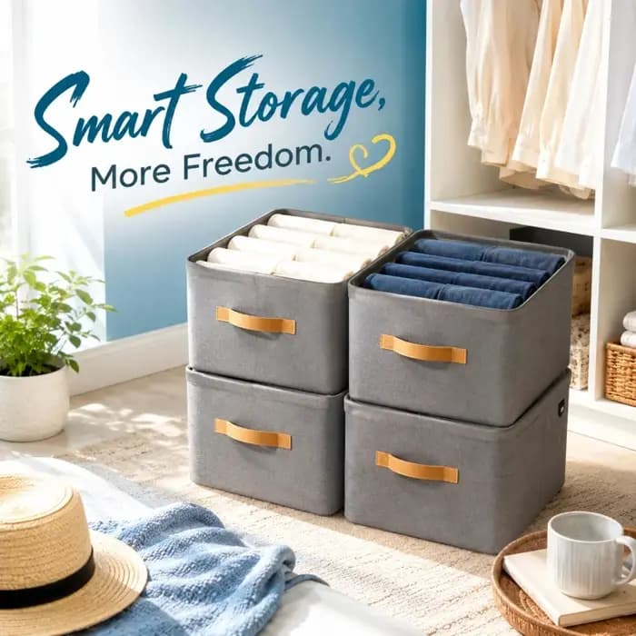 Boîtes de rangement pour armoire en tissu épais